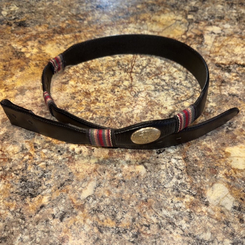 Vintage Silver‎ Creek 38 51403 Belt Concho Brown Leather Western No Buckle